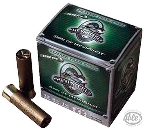 Hevishot Hevi-Steel Shotshells 61221, 12 Gauge, 2.75 in, 1-1/8oz, 1500 fps, #1 Shot, 25 Rds/Bx