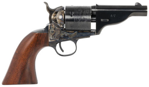Taylors The Hickok Open-Top Army Revolver 550957, 45 Colt, 3.50", Walnut Grips, Color Case Hardened Finish, 6 Rds