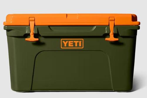 Yeti Tundra Series Cooler YT45T, 45 Quarts, Olive / King Crab Orange
