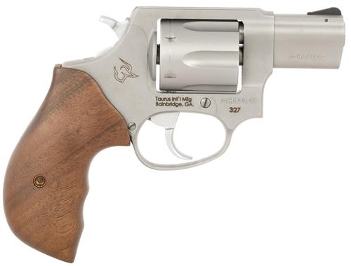 Taurus 327 Small Frame Revolver 232729TW, 327 Federal Mag, 2", Walnut Grips, Stainless Finish, 6rd