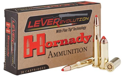 Hornady LeverRevolution Pistol Ammunition 9078, 41 Remington Mag, FTX, 190 GR, 1620 fps, 20 Rd/Bx