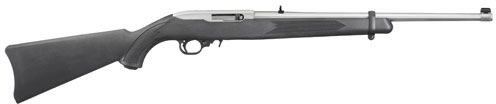 Ruger 10/22 Target Rifle 1256, 22 Long Rifle, 18.5 in, Black Synthetic Stock, Stainless Steel Finish