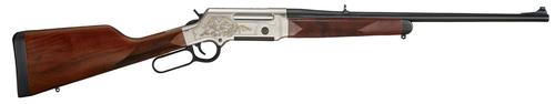 Henry Long Ranger Deluxe Lever Rifle H014D223, 223 Rem, 20", Walnut Stock, Nickel Plated w/24K Gold Inlay Finish, 5 Rds
