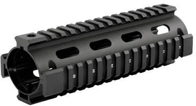 Aim Sports AR-15 Drop-in Quad Rail Forend Handguard 2-Piece Aluminum Black (MT021)