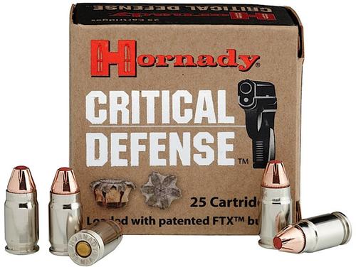 Hornady Critical Defense Handgun Ammunition 90070, 32 NAA, Flex Tip eXpanding (FTX), 80 GR, 1000 fps, 25 Rd/bx