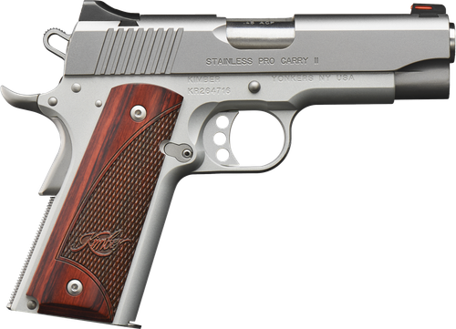 Kimber 3200324 Stainless Pro Carry II Pistol - 45 ACP, 4 in Barrel, Aluminum Frame, Satin Stainless Steel Slide