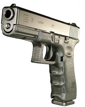 Glock 31 Standard Pistol PI3150201, 357 SIG, 4.49 in, Polymer Grip, Black Finish, Fixed Sights, 10 Rd