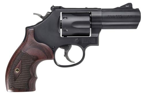 Smith & Wesson 19 Performance Center Carry Comp Revolver, 357 Magnum, 3", Wood Grip, Glassbead Black Finish, 6 Rd