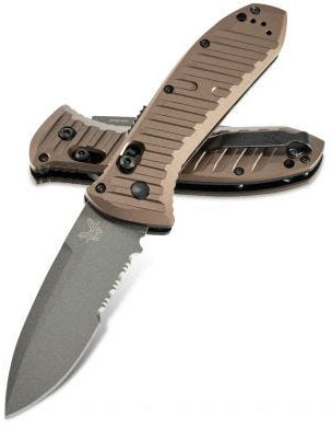 Benchmade Auto Presidio II Auto-Open Folding Knife w/ Black Stainless Steel ComboEdge Drop-Point Blade (5700SBK-1)