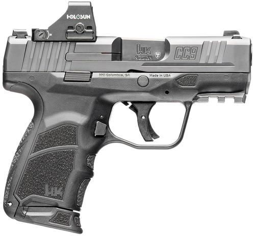 Heckler & Koch CC9 Optic Ready Pistol 81001131, 9mm Luger, 3.32in, Black Interchangeable Backstrap Grips, Black Finish, 12 Rds