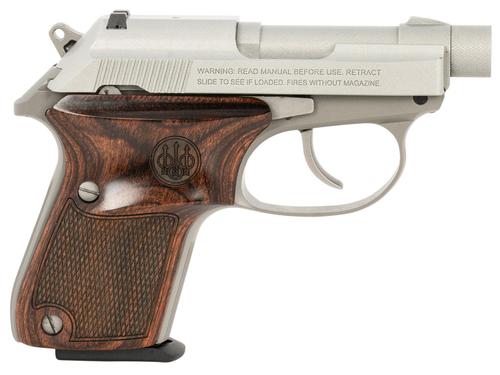 Beretta 3032 Tomcat Ghost Buster Pistol DA/SA SPEC0721A, 32 ACP, 2.90", Wood Grips, Stainless Cerakote Finish, 7 Rds