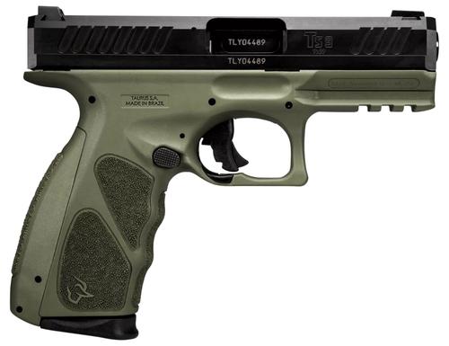 Taurus TS9 Pistol 1-TS9SR041O, 9mm Luger, 4in, OD Green Polymer Frame w/Picatinny Rail w/OD Green Polymer Grips, OD Green Finish, 17 Rds