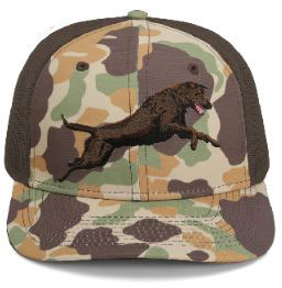 Paramount Outdoors, Black Lab Cap, 6-Panel Riverside Mesh Brown Hat (PA1089-IGC-OSFA)