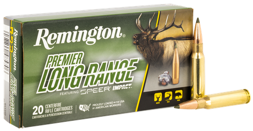 Remington Premier Long Range Rifle Ammunition R21345, 308 Win, Speer Impact, 172 gr, 2635 fps, 20 Rd/Bx