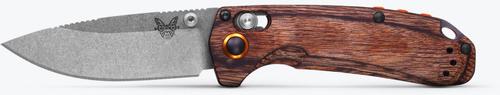 Benchmade North Fork Folding Knife w/Stainless Steel Drop Point Blade, Stabilized Wood Handle (15032)