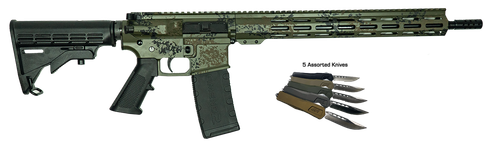 Great Lakes GL15 Bundle Rifle GL15LGRNRIFLEBUNDLE, 223 Wylde, 16", Telescoping Buttstock Stock, 30 Rds