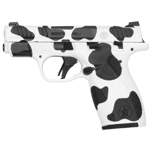 Smith & Wesson M&P Bodyguard 2.0 Moo 380 Pistol 14639, 380 ACP, 2.75", Cow Print Grips, Serrated Cow Print Slide, 12 Rds