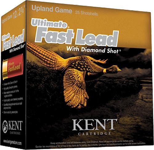 Kent Ultimate FastLead Shotgun Shells K122UFL366, 12 Gauge, 2-3/4", 1-1/4 oz, 1350 fps, #6 Lead Shot, 25 Rds/Bx