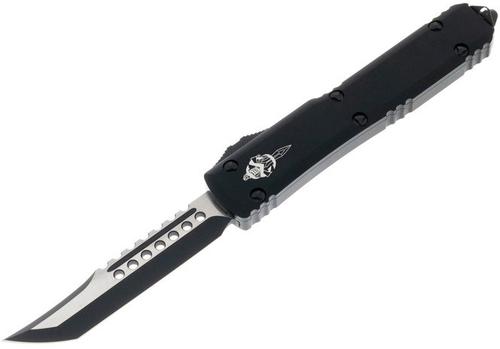 Microtech Ultratech OTF Automatic Knife, Black Hellhound Edge, Black (119-1TS)