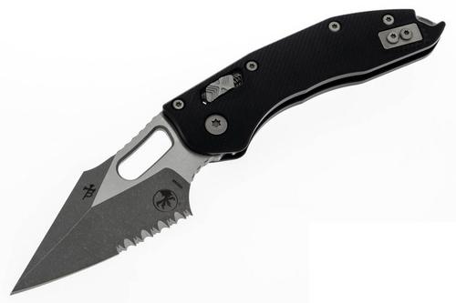 Microtech Stitch Folding Knife, Apocalyptic Blade, Fluted Aluminum Handle (169RL-11APFL)