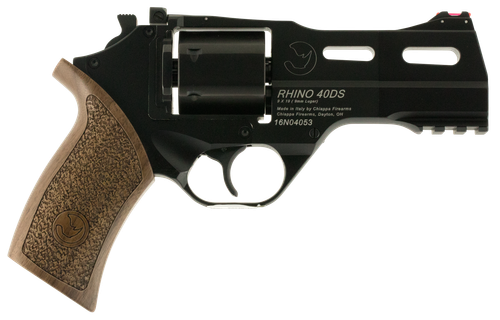 Chiappa Rhino 40DS Revolver 340165, 9mm Luger, 4", Walnut Grips, Aluminum Alloy Finish, 6 Rd
