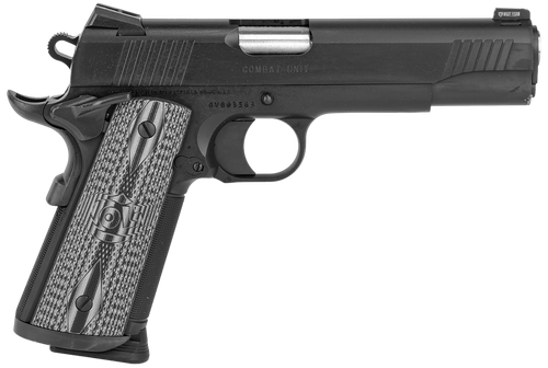 Colt CCU Government, 45 ACP, 5", National Match Barrel, Matte Black DLC Serrated Stainless Steel Slide & Frame, Black Scalloped G10 Grip, O1080CCU