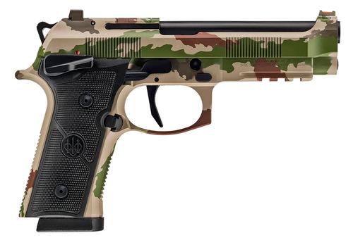 Beretta 92XI Optic Ready Pistol SPEC0742A18, 9mm Luger, 4.70in, Black Textured, Vegetato Camo Cerakote Finish, 18 Rds