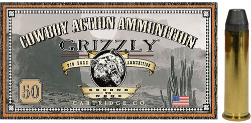 Grizzly Ammunition Cowboy Action Pistol Ammunition GC357M8, 357 Mag, Round Nose Flat Point, 158  GR, 1000  fps, 50 Rd/bx
