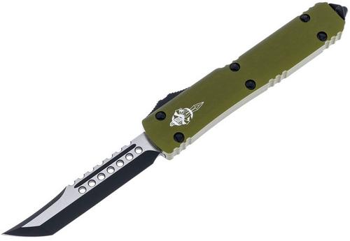 Microtech Ultratech OTF Automatic Knife, Black Hellhound Edge, OD Green (119-1ODS)