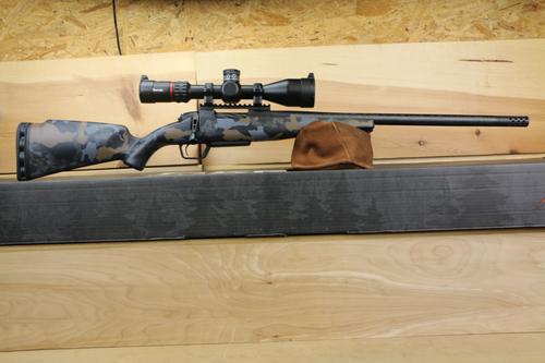Fierce Carbon Rogue XP Rifle Package, 6.5 PRC, 20", Carbon Bull Barrel, Radial Brake, Distressed Tan/Custom Chopped Carbon Camo Finish, w/Burris Veracity PH