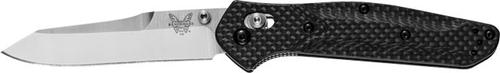Benchmade Osborne Folding Knife w/Stainless Steel Reverse Tanto Blade, Carbon Fiber Handle