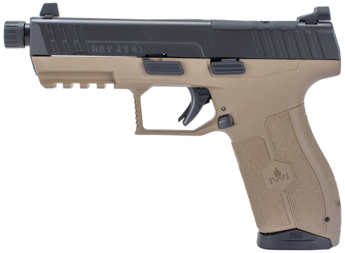IWI MASADA Tactical Optic Ready Pistol M9ORP10TFD, 9mm Luger, 4.60in, FDE w/Interchangeable Backstrap, Flat Dark Earth Finish, 10 Rds