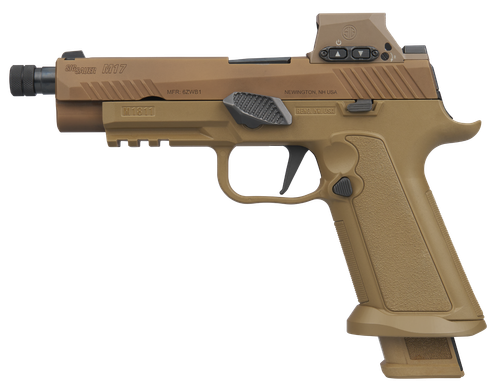 Sig Sauer M17 SOF w/Optic Pistol, 9mm, 5.50in, Coyote Grips, Coyote Finish, 21 Rds