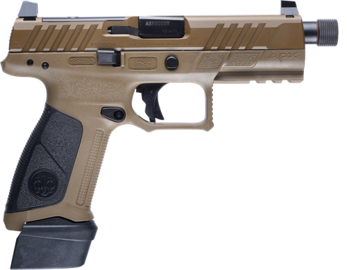 Beretta APX A1 Tactical Pistol JAXA1F921TACFDE, 9mm, 4.80", Flat Dark Earth Finish, Optic Ready, Threaded, 21 Rds