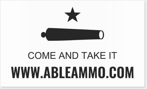 Able's CAR/SUV Window Sticker, 4.5" X 2.7", Come And Take It Cannon (STICKERO)