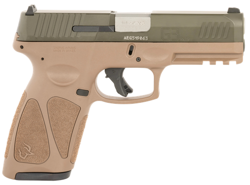 Taurus G3 Pistol 1-G3B94BB, 9mm, 4in, Coyote Brown Polymer Grips, 17 Rds