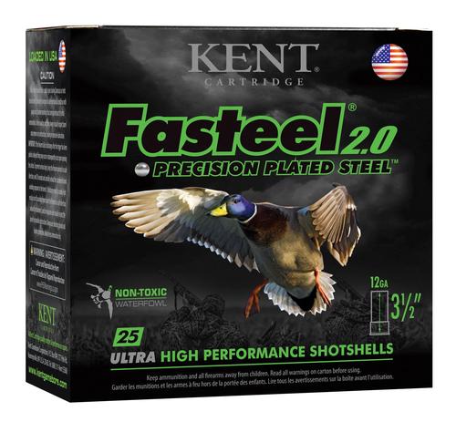 Kent Fasteel 2.0 Shotshells K1235FS40BBB, 12 Gauge, 3-1/2", 1550 fps, BBB Steel Shot, 25 Rds/bx