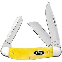 Case Smooth Yellow Bone Sowbelly Clip/Sheepfoot/Spey Blade, 20036