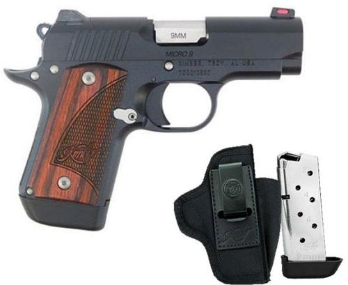 Kimber 3300241 Micro 9 RTC, Black Rosewood Pistol - 9MM, 3.15 in Barrel, KimPro II Finish