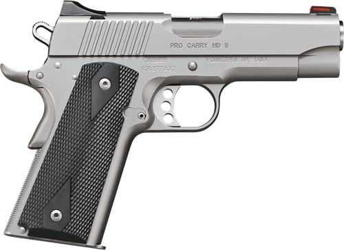 Kimber 3200044 Pro Carry HD II Pistol - 38 Super, 4 in Barrel, Satin Stainless Steel Frame/Slide, 9 Rd