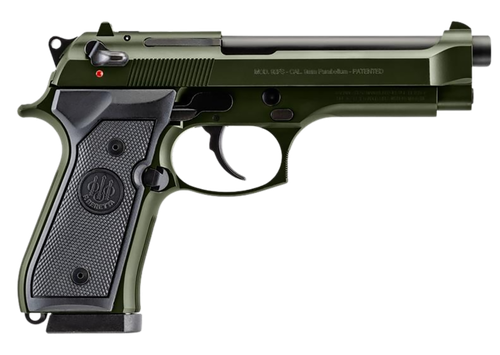 Beretta 92FS Pistol J92F300GR10, 9mm, 4.9in, Black Polymer Grips, 10 Rds