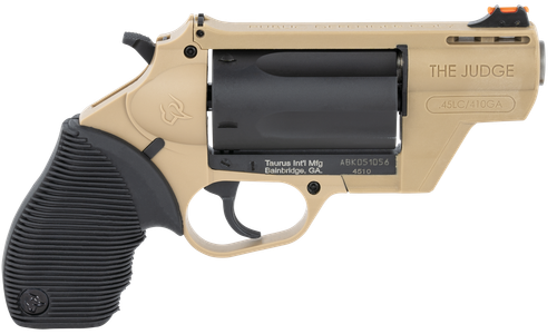 Taurus Judge Public Defender Revolver 2441021FDE, 410 Guage / 45 Long Colt, 2.5", Ribber Grip, FDE Finish, 5 Rd