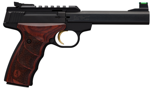 Browning Buck Mark Plus Pistol 051533490, 22 Long Rifle (LR), 5.5", Rosewood Ultragrip DX, Matte Black Finish, 10 Rds