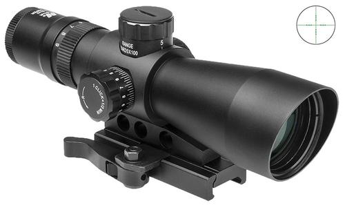 NcStar Mark III Rifle Scope STM3942GV2, 3-9x, 42mm Obj, Black, Mil-Dot Reticle