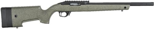Bergara BXR Rimfire Rifle BXR001, 22 LR, 16.5", Green w/Black Specs Stock, Black Cerakote Finish Finish, 10 Rds