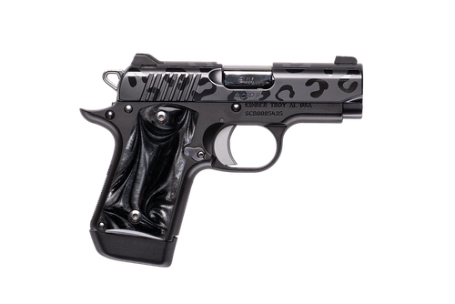 Custom & Collectible Limited Edition "Leopard" Edition Kimber Micro 9 Pistol, 9MM, 3.15", Custom Black Pearl Grips, High Polished DLC Leopard Slide, 7+1 Rd