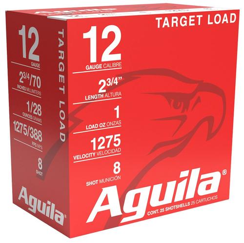 Aguila Competition Shotshells 1CHB1328, 12 Gauge, 1 oz, 1275 fps, #8 Shot, 25 Rds/Bx