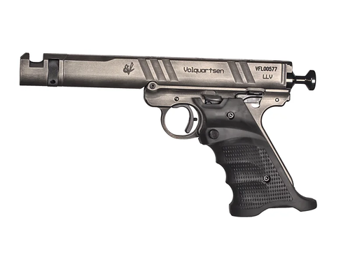 Volquartsen Battleworn Mamba-TFX Pistol, 22 Long Rifle, 4.5", Hogue Grip, Black Finish, 10 Rds