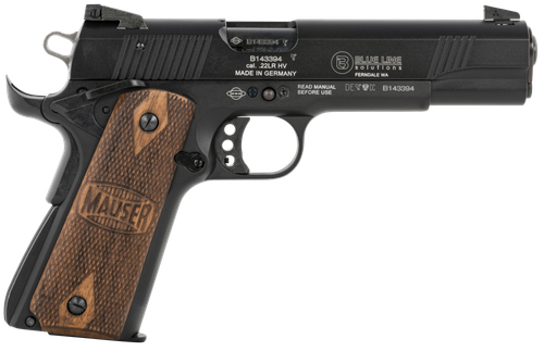 FMK 1911 *CA Compliant Pistol 4110605, 22 LR, 5in, Walnut Grips, Black Finish, 10 Rds