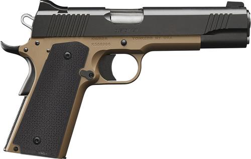 Kimber Custom LW MP Pistol 3000460, 45 ACP, 5in, Black Textured Grips, Flat Dark Earth Finish, 8 Rds